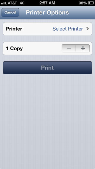 Step 1 of printing coupons off of smartphone or tablet